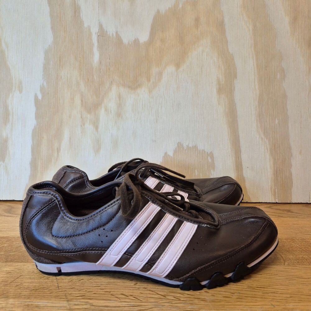 Vintage Y2K Adidas Women’s Size 7 Brown Pink Suede Low Profile Sneakers Shoes